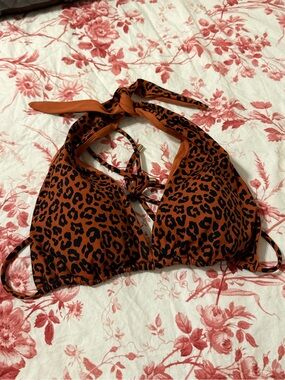 BuffBunny Rust Orange Leopard Bikini Top